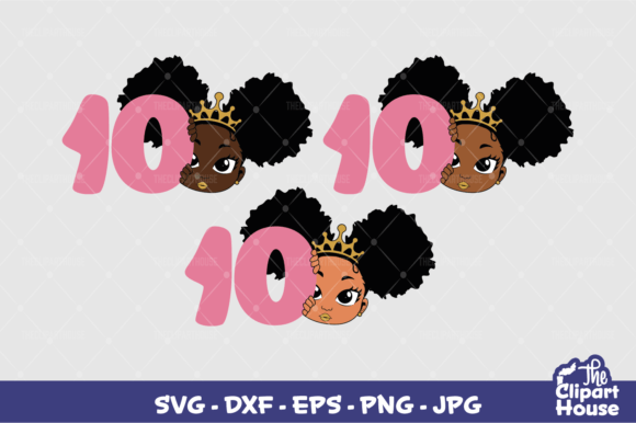 10th Birthday Girl Peek Graphics for Crafts