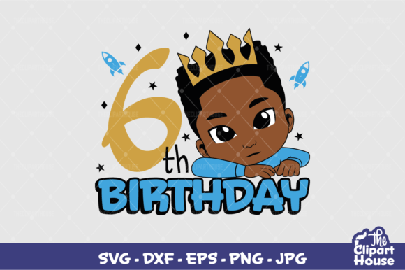 6th Birthday Boy Graphics for Crafts