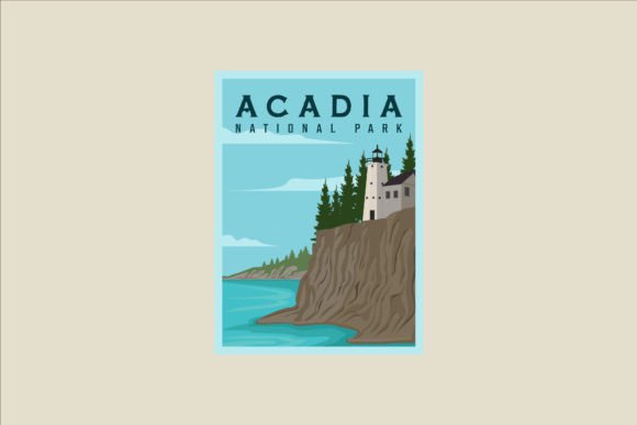 Acadia National Park Poster Vector Graphics