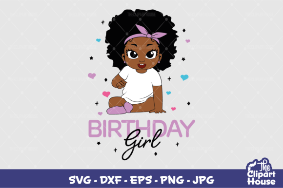 Birthday Girl 4 Graphics for Crafts