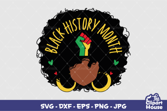 Black History Month Woman Graphics for Crafts and Editorial Design