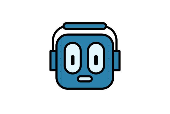 Childish Robot Head Graphics for Playful Branding