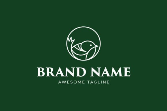 Circle Bird Logo Template: A Minimalist Graphic Asset for Modern Branding
