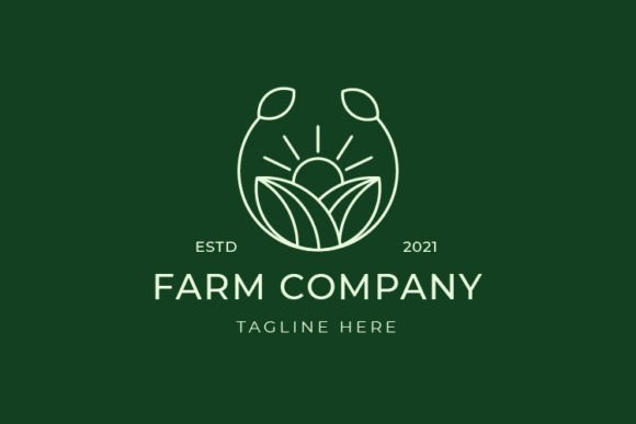 Farm Company Logo Template: A Minimalist Graphic Asset for Modern Branding