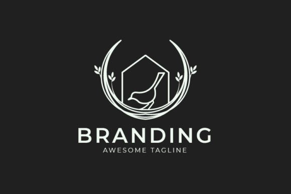 Home Bird Logo Template: A Modern Graphic Asset for Branding