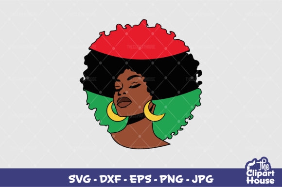 Juneteenth Afro Woman Graphics for Crafts and Branding
