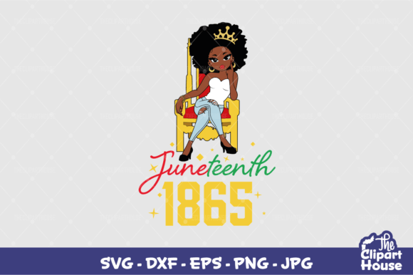 Juneteenth Queen Graphics for Crafts