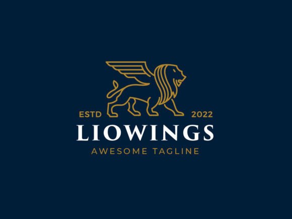 Lion Wings Logo Template Graphics