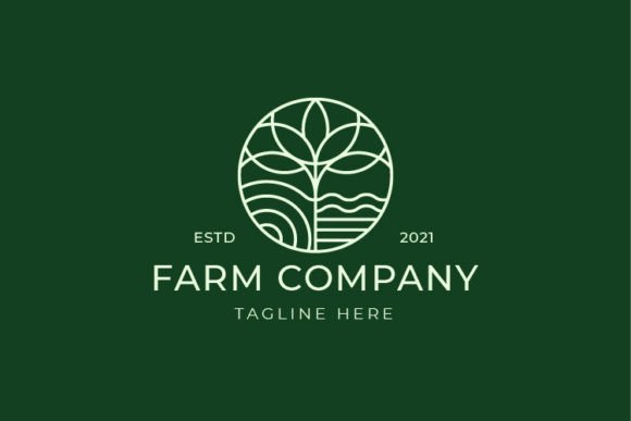 Minimalist Farm Logo Template for Graphics and Logos