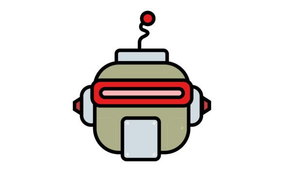 Scifi Robot Face Vector Graphics