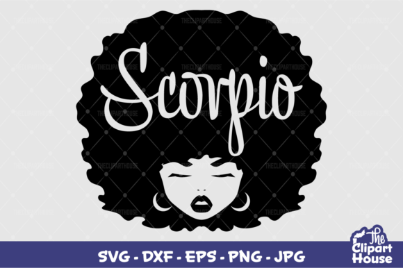 Scorpio Afro Woman Graphics for Local Branding