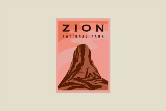 Zion National Park Minimalist Vintage Graphics